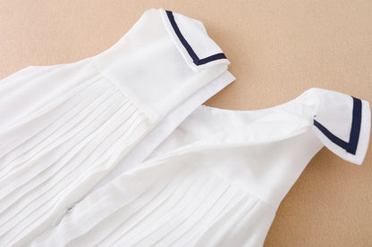 Girl Dresses Sleeveless Summer Chiffon Pleated Clothing Kids' Dresses Baby Girl One-piece Dress