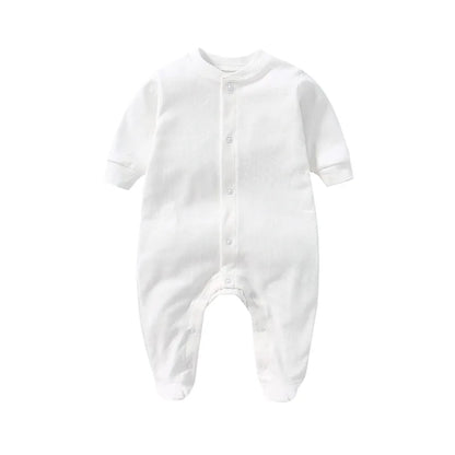 Newborn Baby boys Clothes Cotton solid Print Baby girls Jumpsuit Long Sleeve kids Clothing