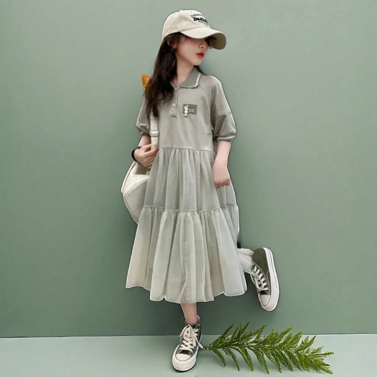 Summer Kids Outfits Lace Gray Dresses for Girls Princess Short Dress Baby Children Clothes Party Costumes 4 6 8 9 11 10 12 Years