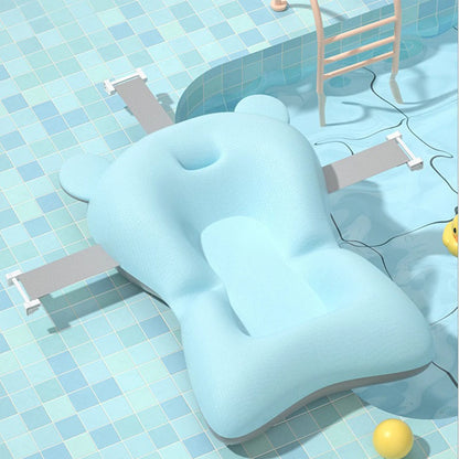 Newborn Baby Bath Cushion Seat Floating Newborn Shower Bath Mat Soft Provides Comfort and Support for Baby 0-12 Months