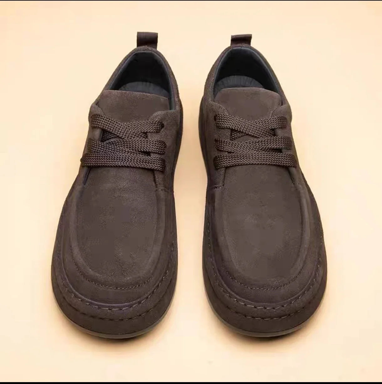 Men's Shoes Are Fashionable Brown Casual Shoes Made of Durable Suede Material Comfortable Walking Shoes Suitable for Daily Wear (Available)