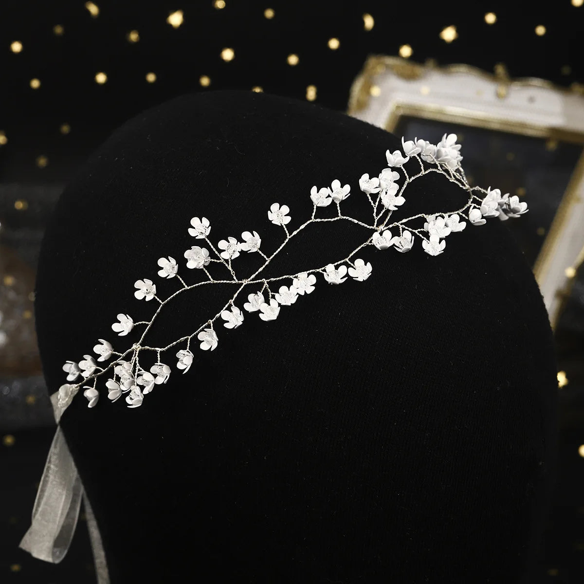 Fashion Bridal Wedding Hair Accessories for Women Girl Flower Hair Jewelry Headpiece Headdress Party Celebration Hair Band Tiara