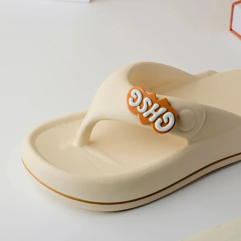 Solid Color Non-slip Leisure Couple Slippers Women Summer Beach Slippers Outdoor Women Flip Flops Breathable Beach sandals women (Available)