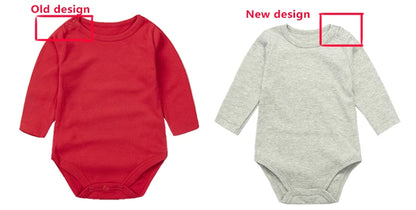 Newborn Baby Girl Rompers Boys Bodysuits Clothing Jumpsuits Long Sleeve Red Toddlers Born White Kids Bebe New Infant Costume