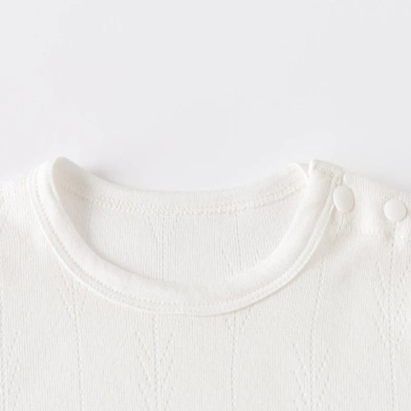 Newborn Girls Clothes 100% Cotton Baby Boy Bodysuit Long Sleeve Summer Birthday Infant Romper Solid Color Solid Baby Clothes