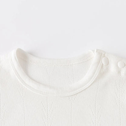 Newborn Girls Clothes 100% Cotton Baby Boy Bodysuit Long Sleeve Summer Birthday Infant Romper Solid Color Solid Baby Clothes