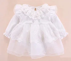 Newborn Baby Girl Dress Baptism Dress White Christening Clothes For Baby Girl Lace Vestido Bebe Robe Bapteme 3 6 9 Months