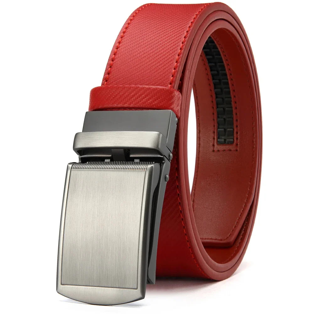 DOOPAI New Mens Belt Hollow Automatic Mens Belt Genuine Leather Luxury Belt  For Men Belt Male Strap Male Metal Automatic Buckle