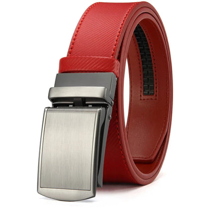 DOOPAI New Mens Belt Hollow Automatic Mens Belt Genuine Leather Luxury Belt  For Men Belt Male Strap Male Metal Automatic Buckle