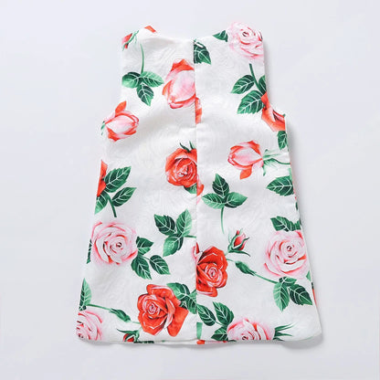 Young Children Vestidos De Fiesta Sleeveless Girls Summer Dresses Princess Girl Dresses European Style Wedding Girl Clothes