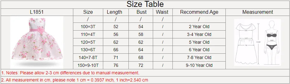 Kids Summer Dress For Girls Wedding Costume Floral Printing Birthday Princess Party Dresses 2-10 Years Children Girl Clothes