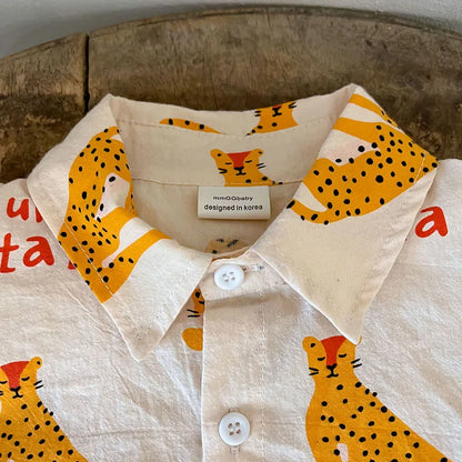 New Summer Kids Clothing Set Children Baby Boys Girls Cartoon Thin Breathable Short Sleeve Sets 2Pcs Lounge Outfit For 1-8Years