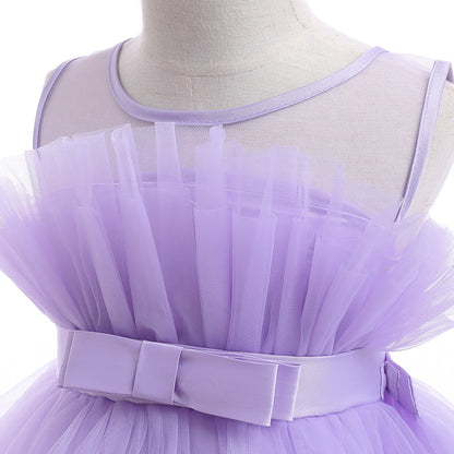 Kid's Party Formal Evening Dresses Elegant Party Dresses For Girls Dresses With Trailing Detachable Princess Dress