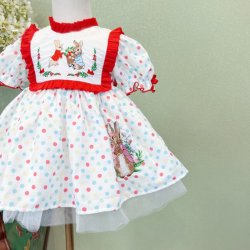 ins Turkey Kids Dress Party Dress for Kids Girl  Flower Girl Dresses Eid Dress Birthday Party Fashion Sweet Girls Dress