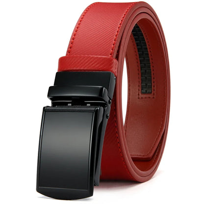 DOOPAI New Mens Belt Hollow Automatic Mens Belt Genuine Leather Luxury Belt  For Men Belt Male Strap Male Metal Automatic Buckle