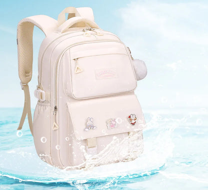 New Anti-splashing High-quality Middle High School Student Schoolbag Girls Large-capacity Burden-reducing Children's Backpack