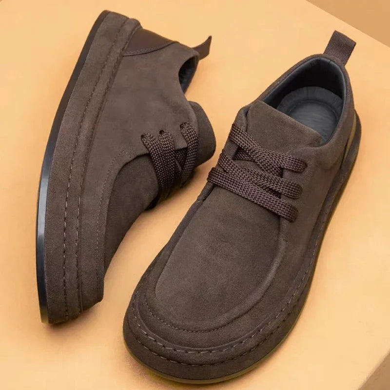 Men's Shoes Are Fashionable Brown Casual Shoes Made of Durable Suede Material Comfortable Walking Shoes Suitable for Daily Wear (Available)