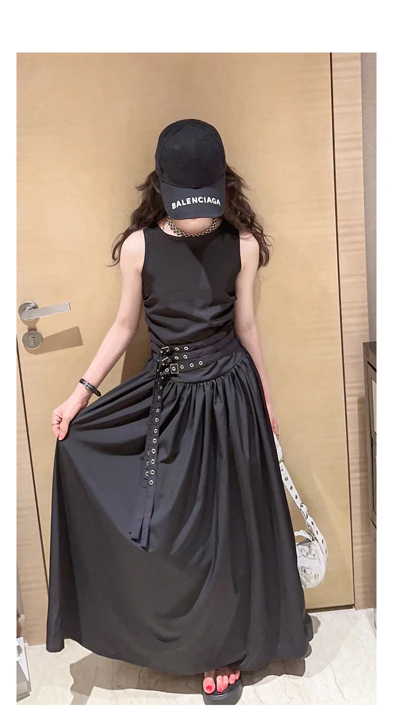 kids dresses for girls summer clothes meisjes jurk French style teenage girl sleeveless long dress vestido de princesa luxo 12