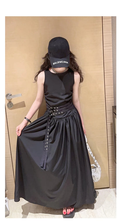 kids dresses for girls summer clothes meisjes jurk French style teenage girl sleeveless long dress vestido de princesa luxo 12
