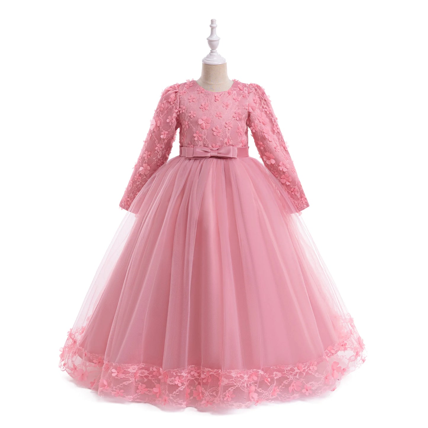 Girls Flower Embroidery Party Dresses Girl Summer Casual Holiday Gown Kids Variety Fashion Evening Clothes Birthday Princess Wea