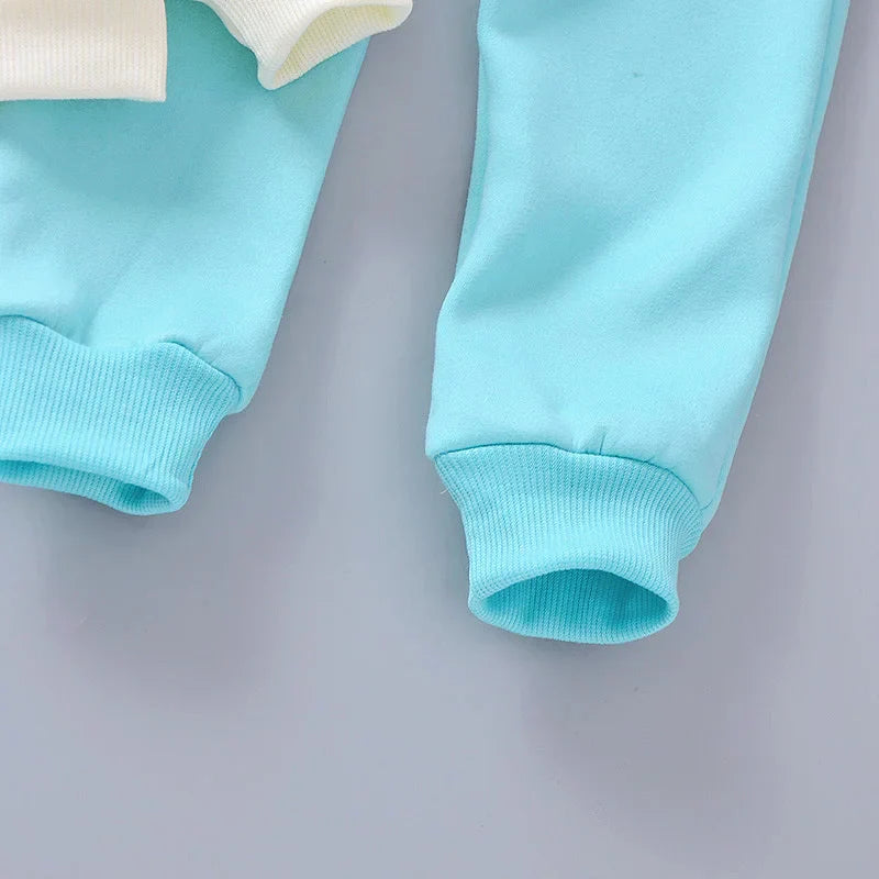 New Autumn Winter  Baby Girl Clothes Children Boys Thickened Hooded Vest T-Shirt Pants 3Pcs/Sets Toddler Costume Kids Tracksuits (Available)