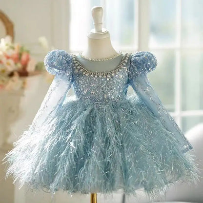 Girl's Dress Light Luxury High end Children's Princess Dress Little Girl Birthday Host Piano Performance Dress