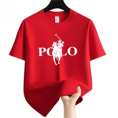 Men's Summer Fashion Brand Clothing  Casual Business Shorts  Loose Sleeve Versatile Round Neck T-Shirt  Breathable T-Shirt  (Available)