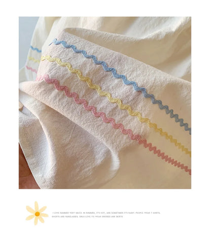 Summer Girls Flower Embroidered Dress Retro Flying Sleeve Princess Dresses 2-6 Years Children Casual Clothes Fashion Sundress