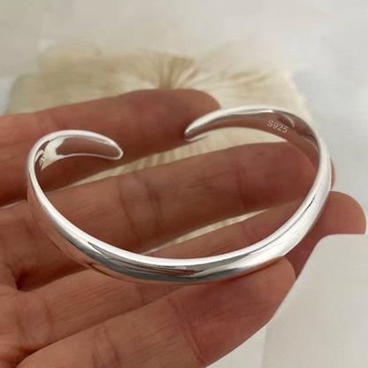 925 Sterling Silver Bracelets for Women Chain Accessories Trend Vintage Simple Heart Pendant Party Jewelry Gift