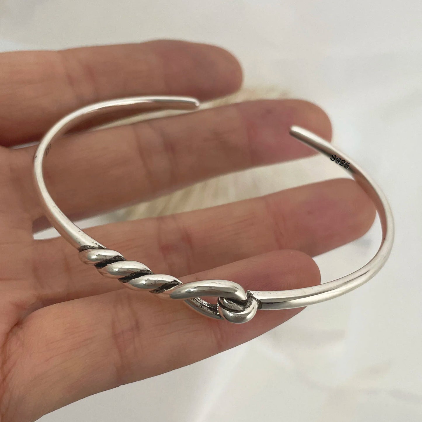 925 Sterling Silver Bracelets for Women Chain Accessories Trend Vintage Simple Heart Pendant Party Jewelry Gift