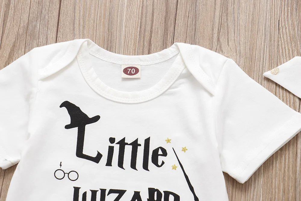 Newborn Baby Boy Girl Clothes Sets Summer Cotton Romper+Pants+Hat Toddler Kids Tops+Trousers+Headband 3 PCS Children's Clothing