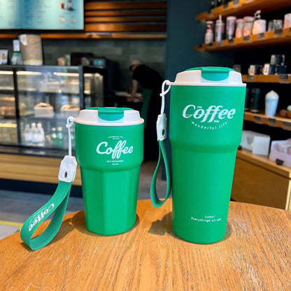 Portable Double Stainless Steel Coffee Mug Leak-Proof Thermos Travel Thermal Vacuum Flask Car Insulated Water Bottle 420ml/620ml (Available)