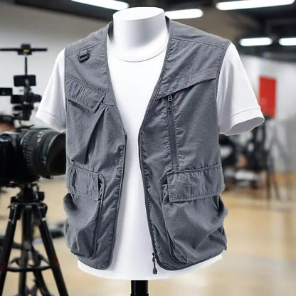 Breathable Quick-Dry New Pocket Men's Summer Vest  (Available)