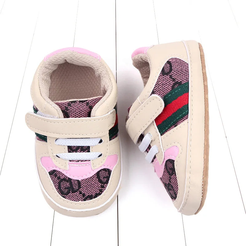 Newborn Infant Girls and Boys Sneakers Recreational Baptism Non-Slip Walking Shoes Fashionable 0-18M Casual Sports Shoes