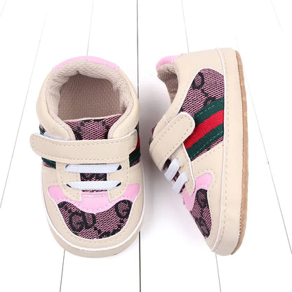 Newborn Infant Girls and Boys Sneakers Recreational Baptism Non-Slip Walking Shoes Fashionable 0-18M Casual Sports Shoes