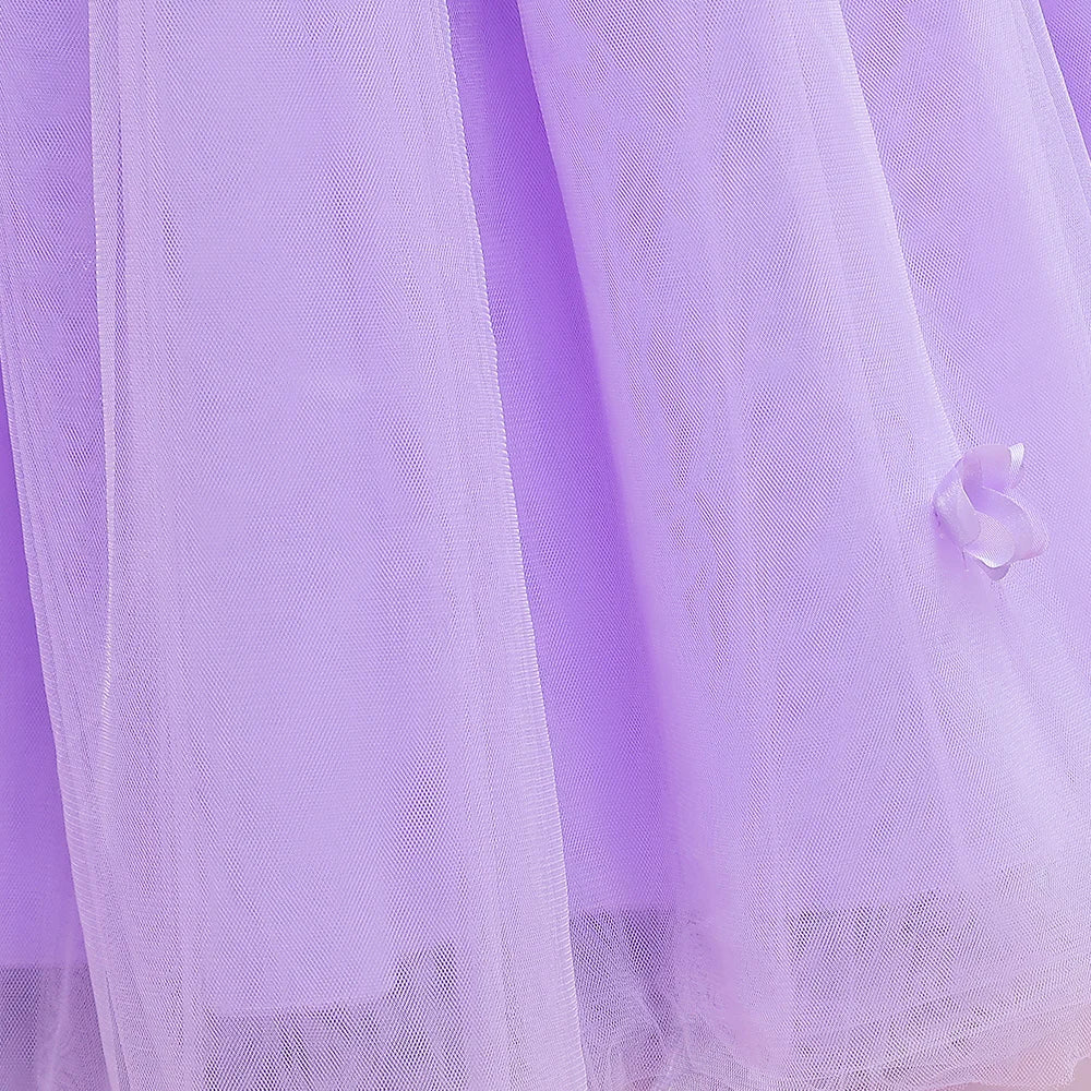 Elegant Flower Party Girls Dresses Christmas Costume Summer Wedding Bridesmaid Princess Prom Dress Birthday Flower Kids Clothing