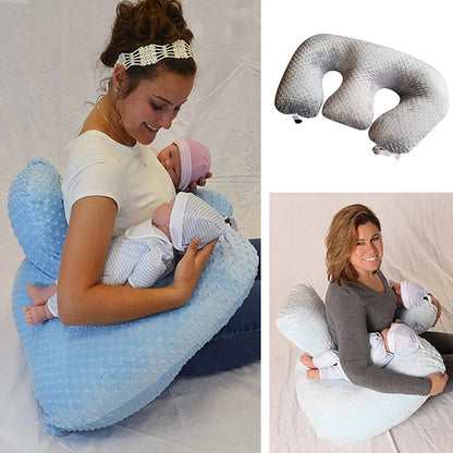 2025 New Baby Cushion, Newborn Feeding Bed Multifunctional  For Twins, Gray