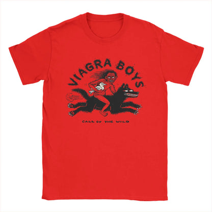Summer Funny Viagra Boys Band Punk Music T Shirt for Men Women  100% Cotton T-shirts Short Sleeve Clothes