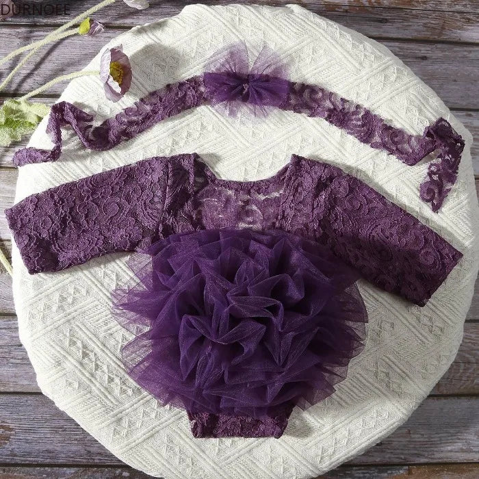 Baby Tutu Dress Newborn Photography Outfit  Lace Girl Princess Dress Romper Baby Gifts Photo Shooting Clothing