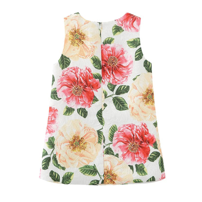 Young Children Vestidos De Fiesta Sleeveless Girls Summer Dresses Princess Girl Dresses European Style Wedding Girl Clothes