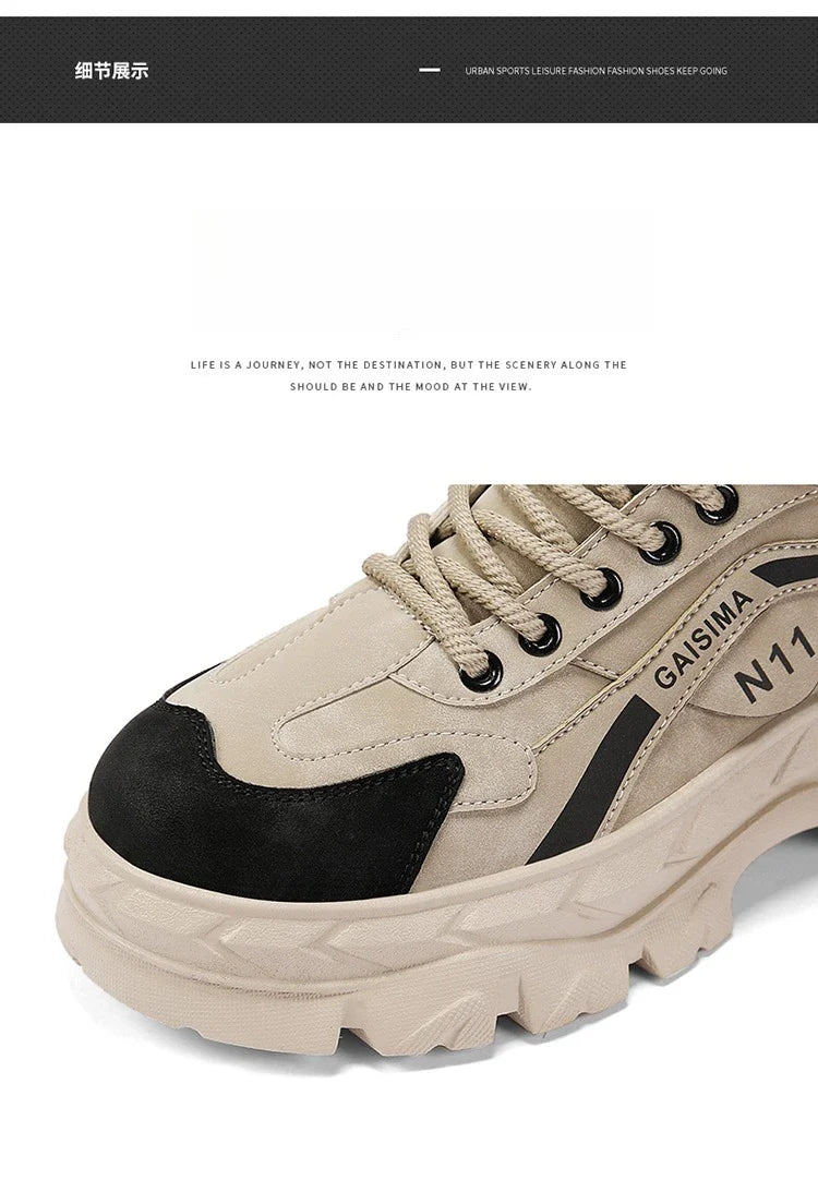 Men's Work Shoes 2025 New Breathable Slip-On Anti-Slip Wear-Resistant Casual Sports Shoes Thick Bottom Labor Protection