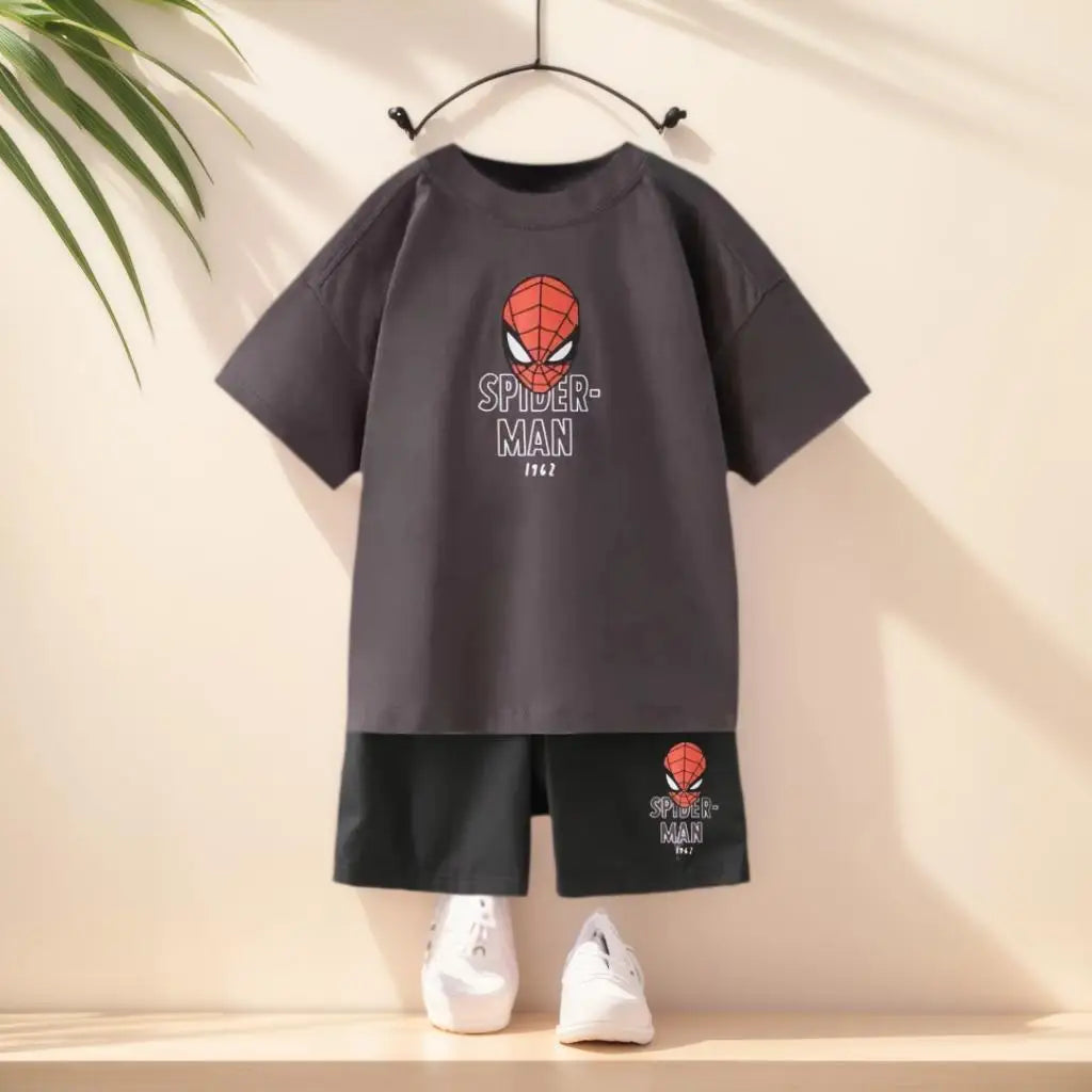 Cool Kids Boys Girls Summer Clothing Sets Children Cut Cartoon Print Short Sleeve T-shirt Tops With Shorts Toddler Baby Pajamas