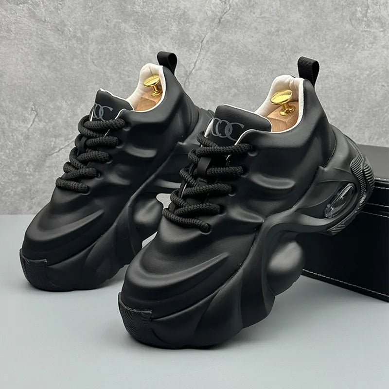 Men Shoes Designer Luxury Casual Sneakers Breathable Platform Shoes for Men Fashion Height Increasing Comfortable Non-slip Shoes   (Available)