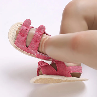 VALEN SINA 0-18M Newborn Baby Girls Summer Shoes Sandals First Walkers Newborn Shoes Casual Soft Sole Sandals Toddler Shoes (Available)
