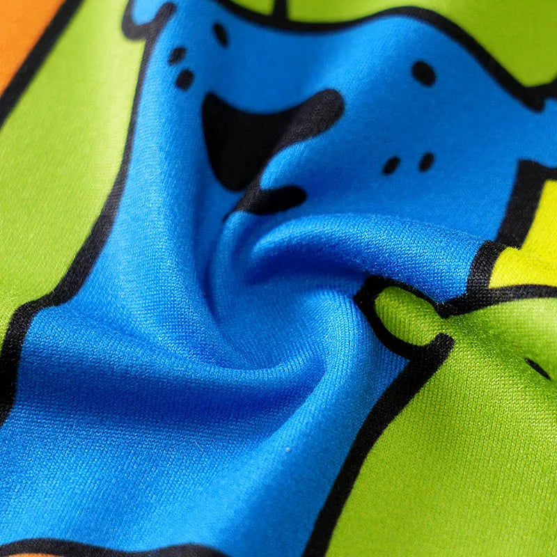 Summer bear Costume T-shirt+shorts Pants Boy Girl Baby Infant Outfit Clothes Toddler Casual Cartoon Print Clothes Four colors