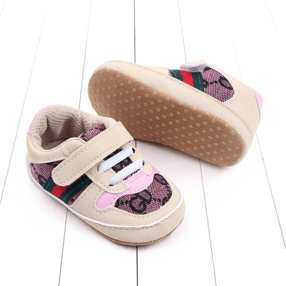 Newborn Infant Girls and Boys Sneakers Recreational Baptism Non-Slip Walking Shoes Fashionable 0-18M Casual Sports Shoes