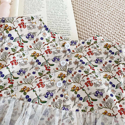 Newborn Girl Romper  Lace Cut Out Floral Dress   Long Sleeved+ Hat Baby Girl Bodysuit Baby Clothes 0-24 Months