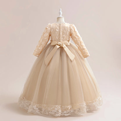 Girls Flower Embroidery Party Dresses Girl Summer Casual Holiday Gown Kids Variety Fashion Evening Clothes Birthday Princess Wea