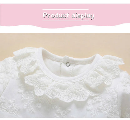 Newborn Baby Girl Dress Baptism Dress White Christening Clothes For Baby Girl Lace Vestido Bebe Robe Bapteme 3 6 9 Months