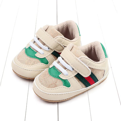 Newborn Infant Girls and Boys Sneakers Recreational Baptism Non-Slip Walking Shoes Fashionable 0-18M Casual Sports Shoes